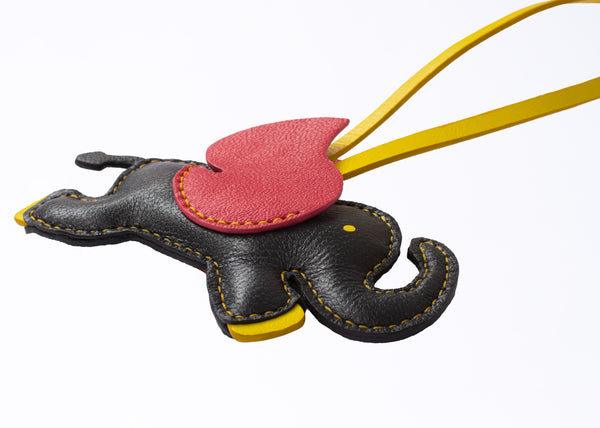 Flying Elephant Camel Leather Bag Charm