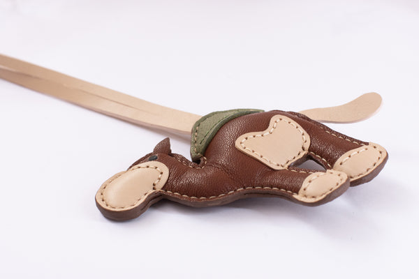 Camel Camel Leather Bag Charm