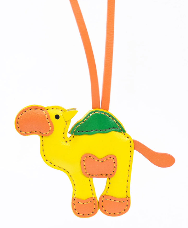 Camel Camel Leather Bag Charm - ARASH LEATHER