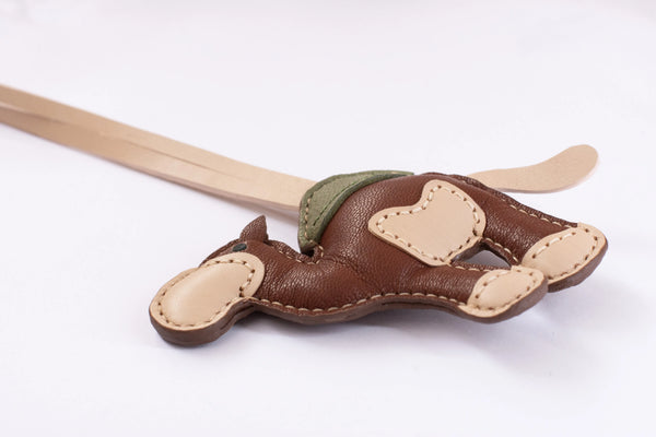Camel Camel Leather Bag Charm - ARASH LEATHER