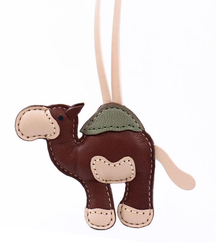 Camel Camel Leather Bag Charm - ARASH LEATHER