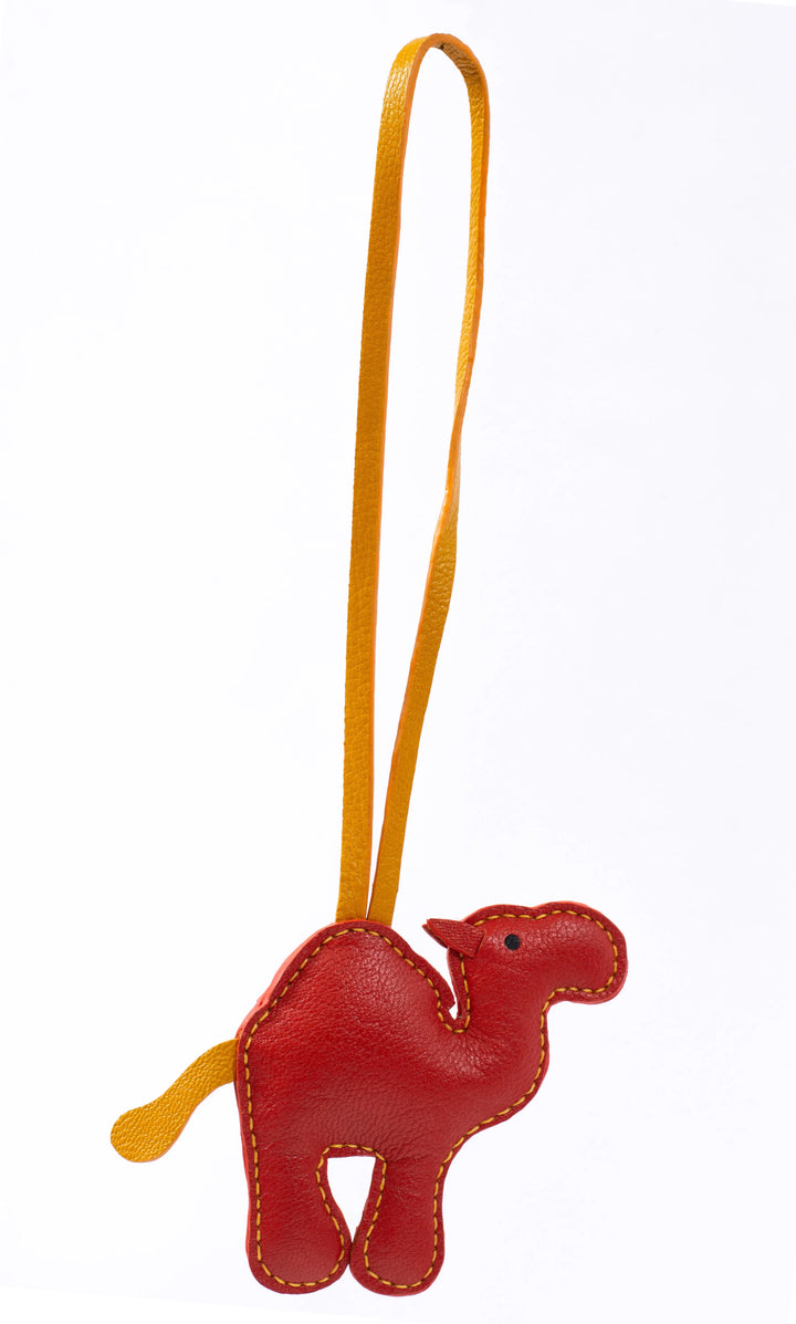 Camel Camel Leather Bag Charm - ARASH LEATHER