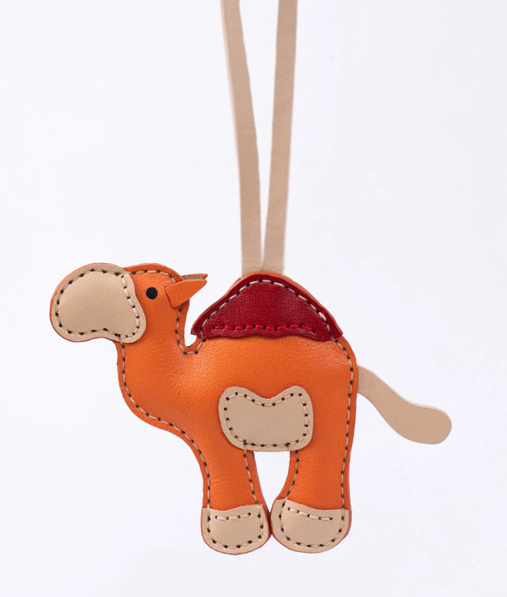 Camel Camel Leather Bag Charm - ARASH LEATHER
