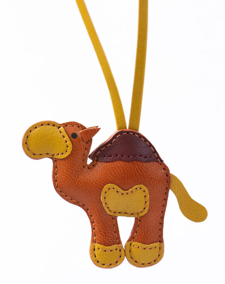 Camel Camel Leather Bag Charm - ARASH LEATHER