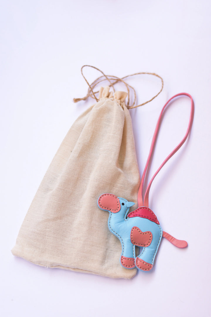 Camel Camel Leather Bag Charm - ARASH LEATHER