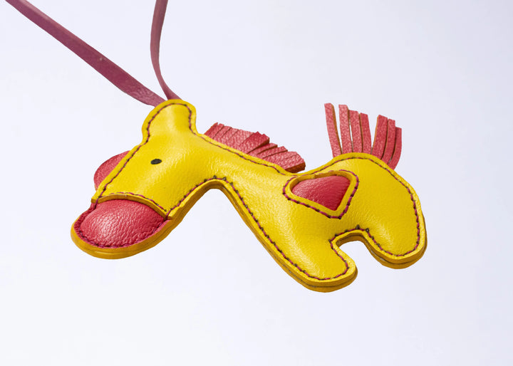 Camel Camel Leather Bag Charm - ARASH LEATHER