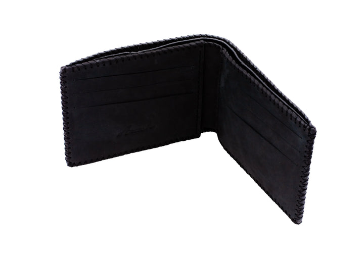 DIRHAM Bi Fold Wallet Black ARASH LEATHER