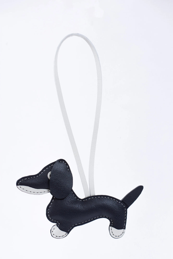 Dogie Camel Leather Bag Charm - ARASH LEATHER
