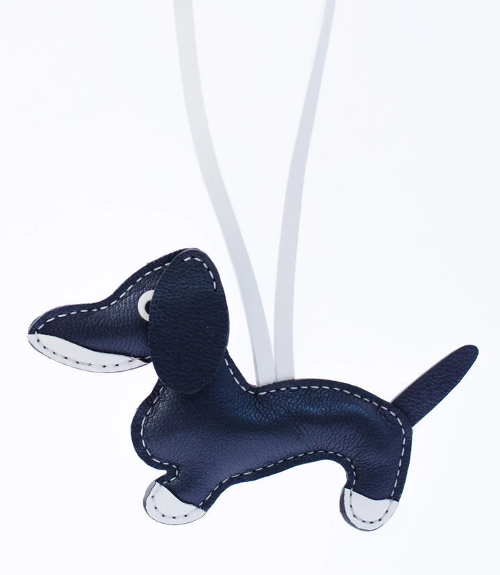 Dogie Camel Leather Bag Charm - ARASH LEATHER