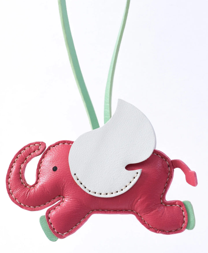 Flying Elephant Camel Leather Bag Charm - ARASH LEATHER