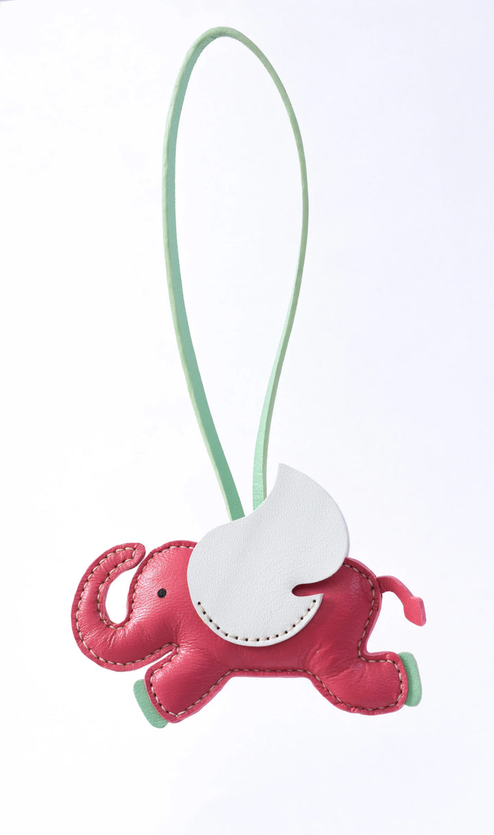 Flying Elephant Camel Leather Bag Charm - ARASH LEATHER