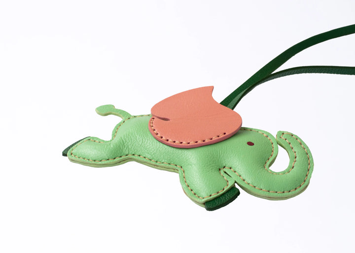 Flying Elephant Camel Leather Bag Charm - ARASH LEATHER