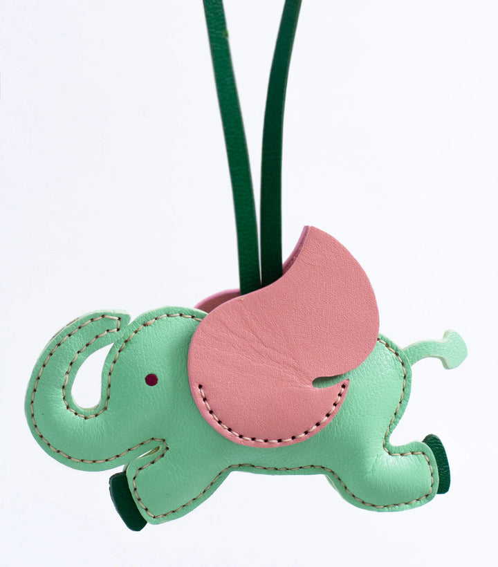 Flying Elephant Camel Leather Bag Charm - ARASH LEATHER