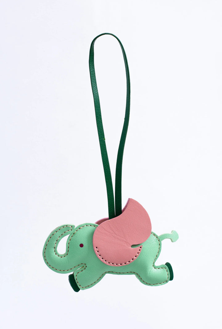 Flying Elephant Camel Leather Bag Charm - ARASH LEATHER