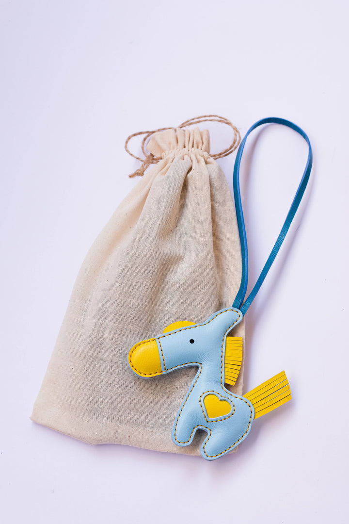 Horse Camel Leather Bag Charm - ARASH LEATHER