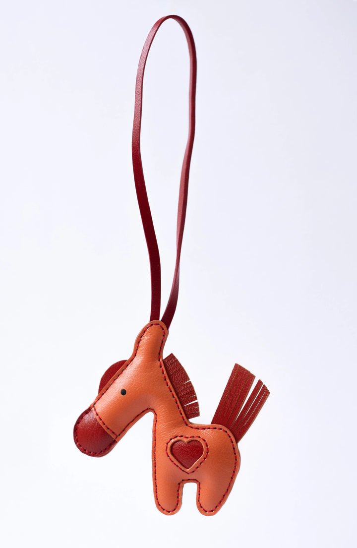 Horse Camel Leather Bag Charm - ARASH LEATHER