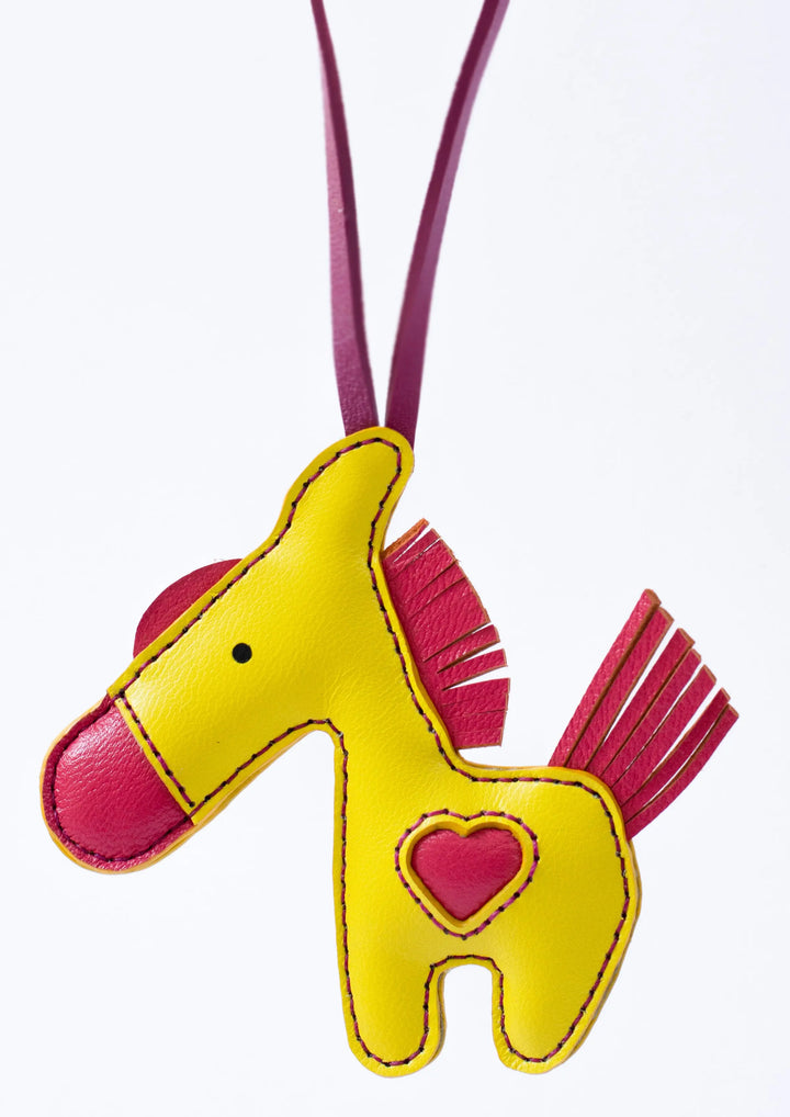 Horse Camel Leather Bag Charm - ARASH LEATHER