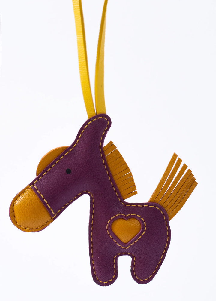 Horse Camel Leather Bag Charm - ARASH LEATHER