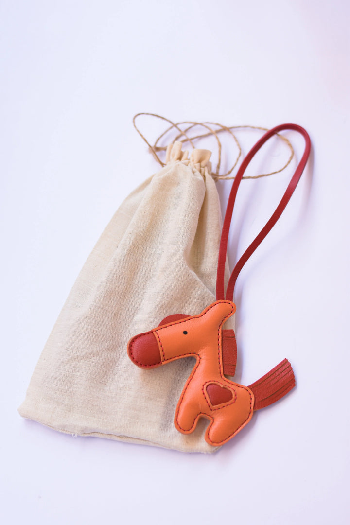 Horse Camel Leather Bag Charm - ARASH LEATHER