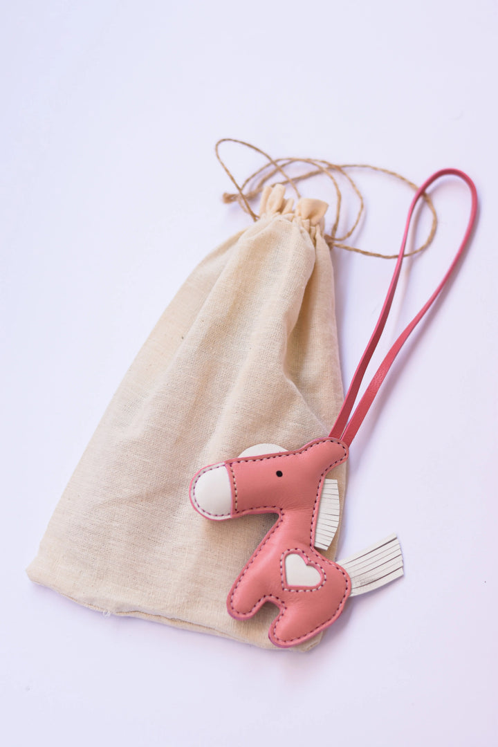 Horse Camel Leather Bag Charm - ARASH LEATHER