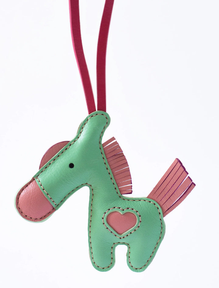 Horse Camel Leather Bag Charm - ARASH LEATHER