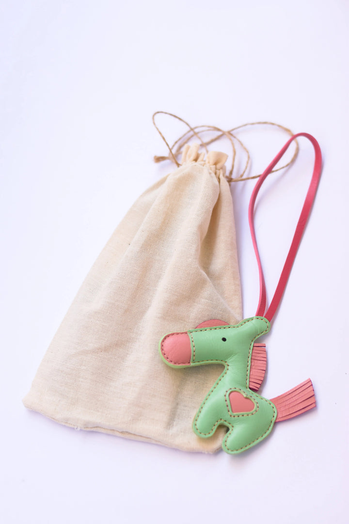 Horse Camel Leather Bag Charm - ARASH LEATHER