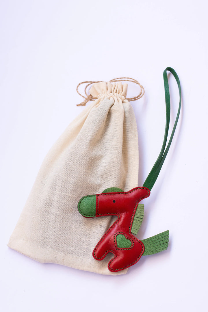 Horse Camel Leather Bag Charm - ARASH LEATHER