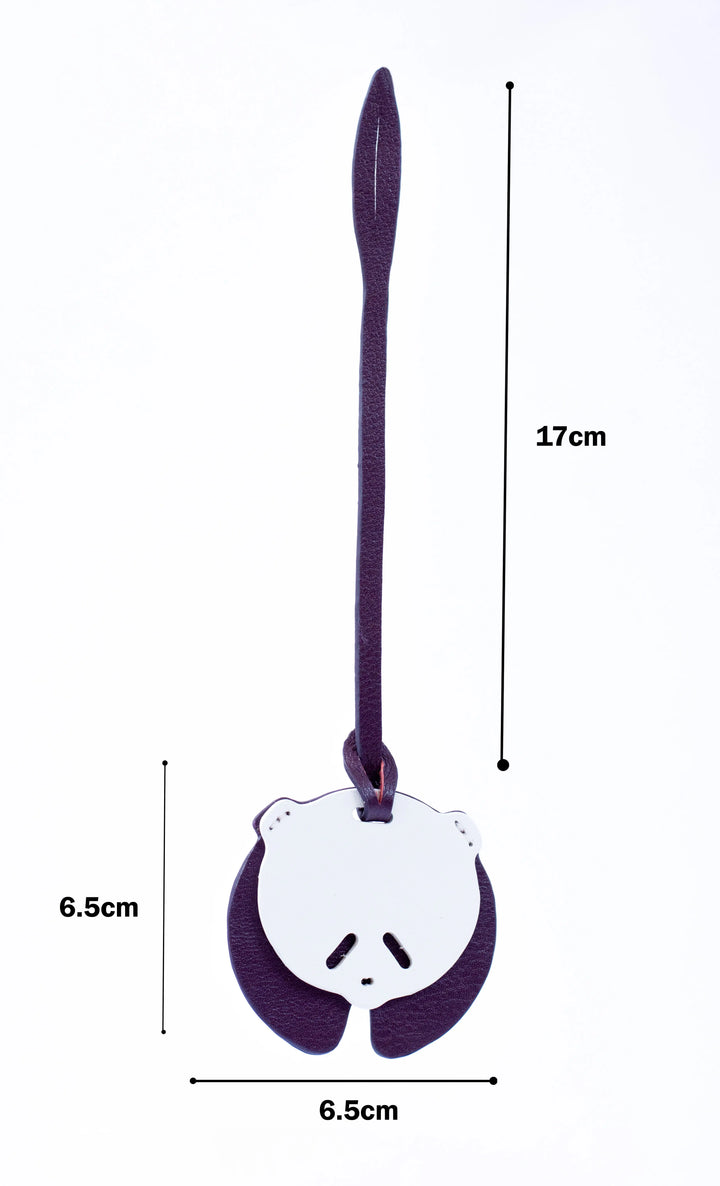Panda Camel Leather Bag Charm - ARASH LEATHER