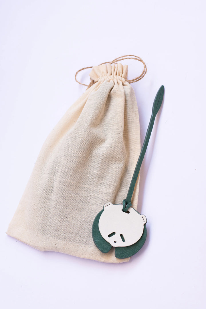 Panda Camel Leather Bag Charm - ARASH LEATHER