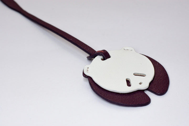 Panda Camel Leather Bag Charm - ARASH LEATHER