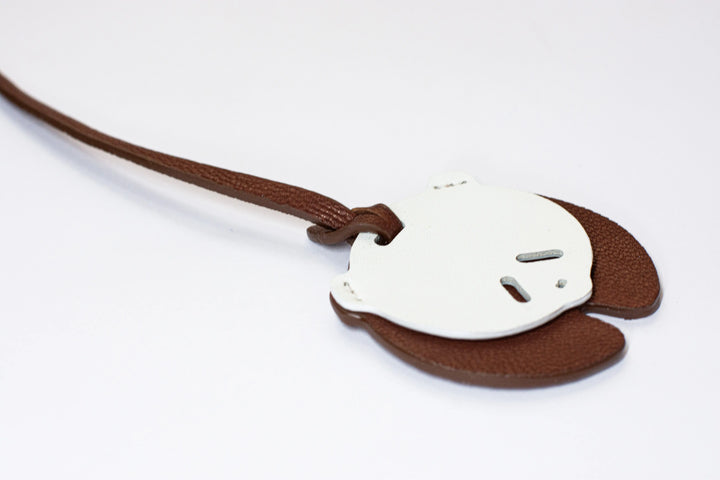 Panda Camel Leather Bag Charm - ARASH LEATHER
