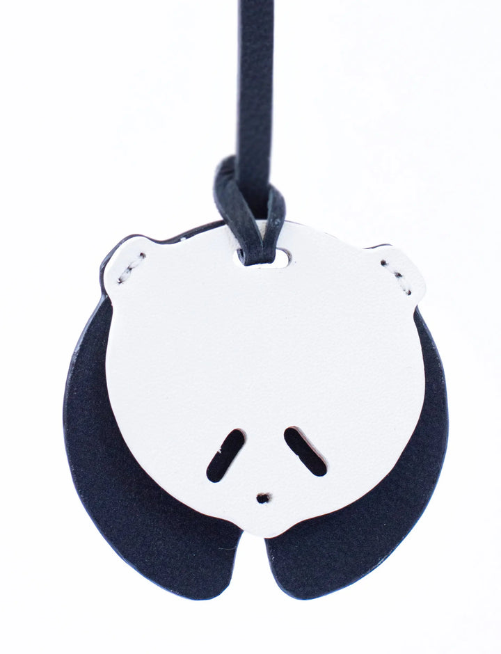 Panda Camel Leather Bag Charm - ARASH LEATHER