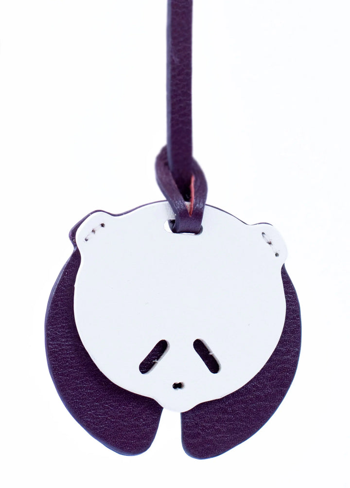 Panda Camel Leather Bag Charm - ARASH LEATHER