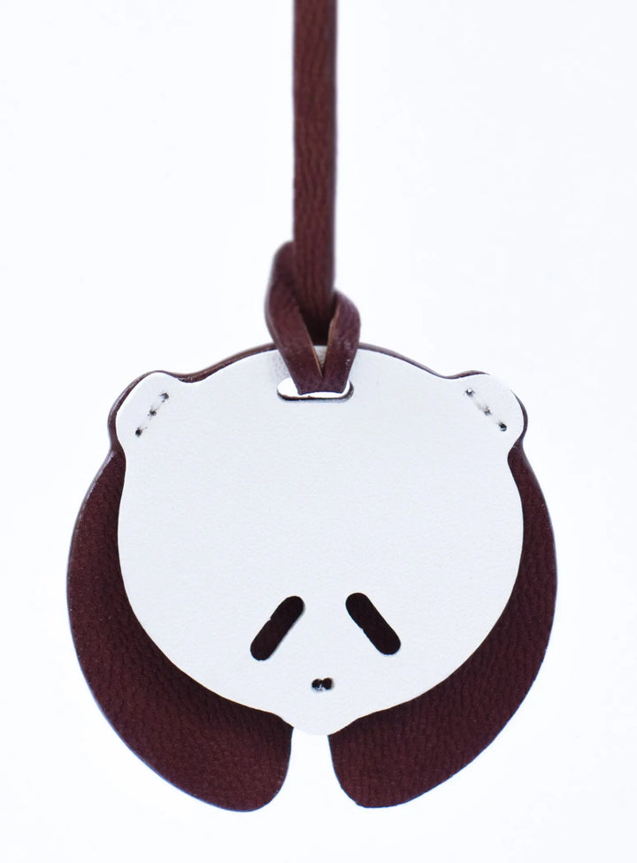 Panda Camel Leather Bag Charm - ARASH LEATHER