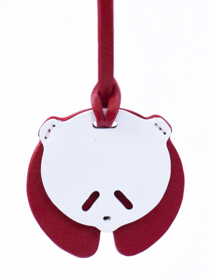 Panda Camel Leather Bag Charm - ARASH LEATHER