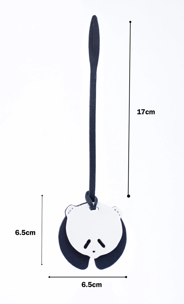 Panda Camel Leather Bag Charm - ARASH LEATHER