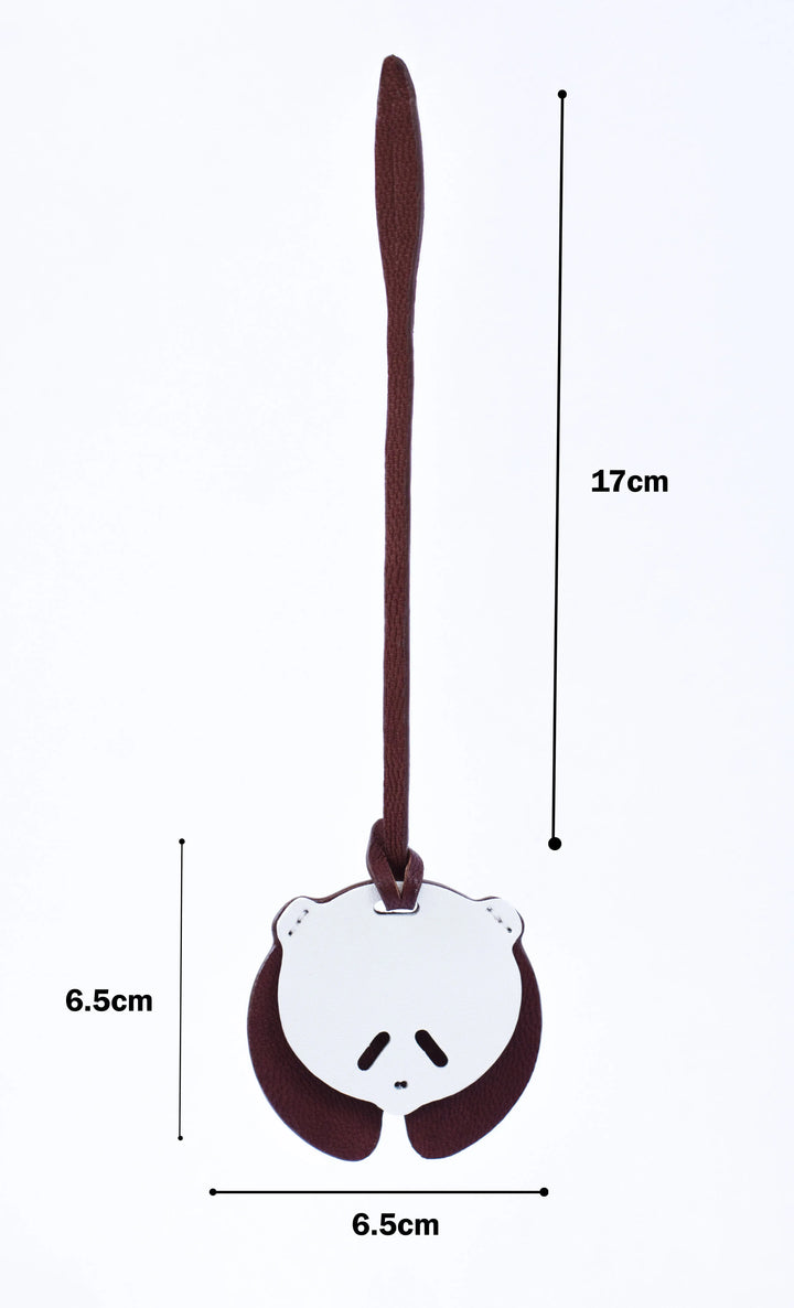 Panda Camel Leather Bag Charm - ARASH LEATHER