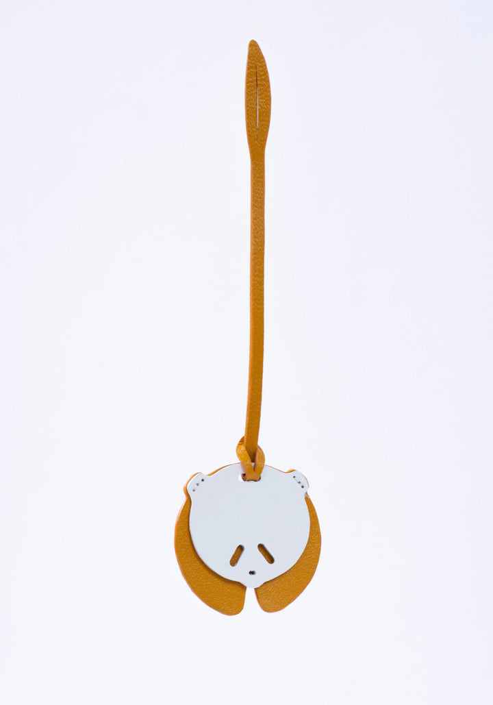 Panda Camel Leather Bag Charm - ARASH LEATHER