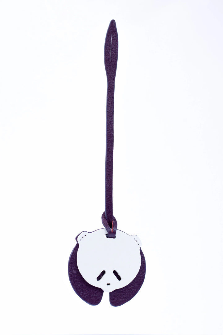 Panda Camel Leather Bag Charm - ARASH LEATHER