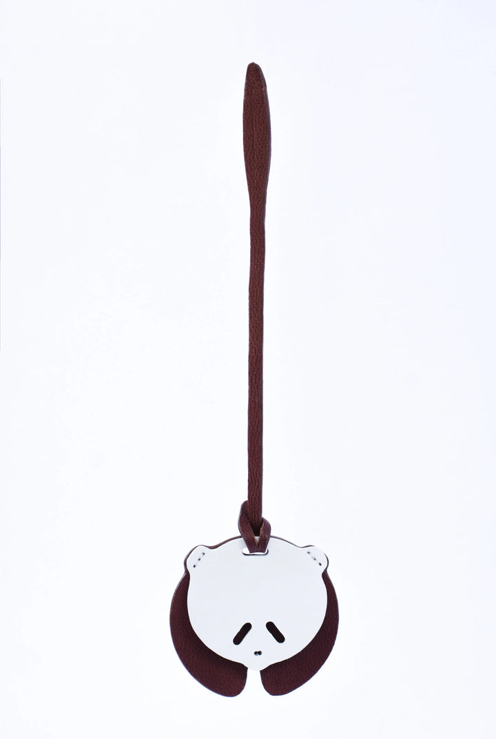 Panda Camel Leather Bag Charm - ARASH LEATHER