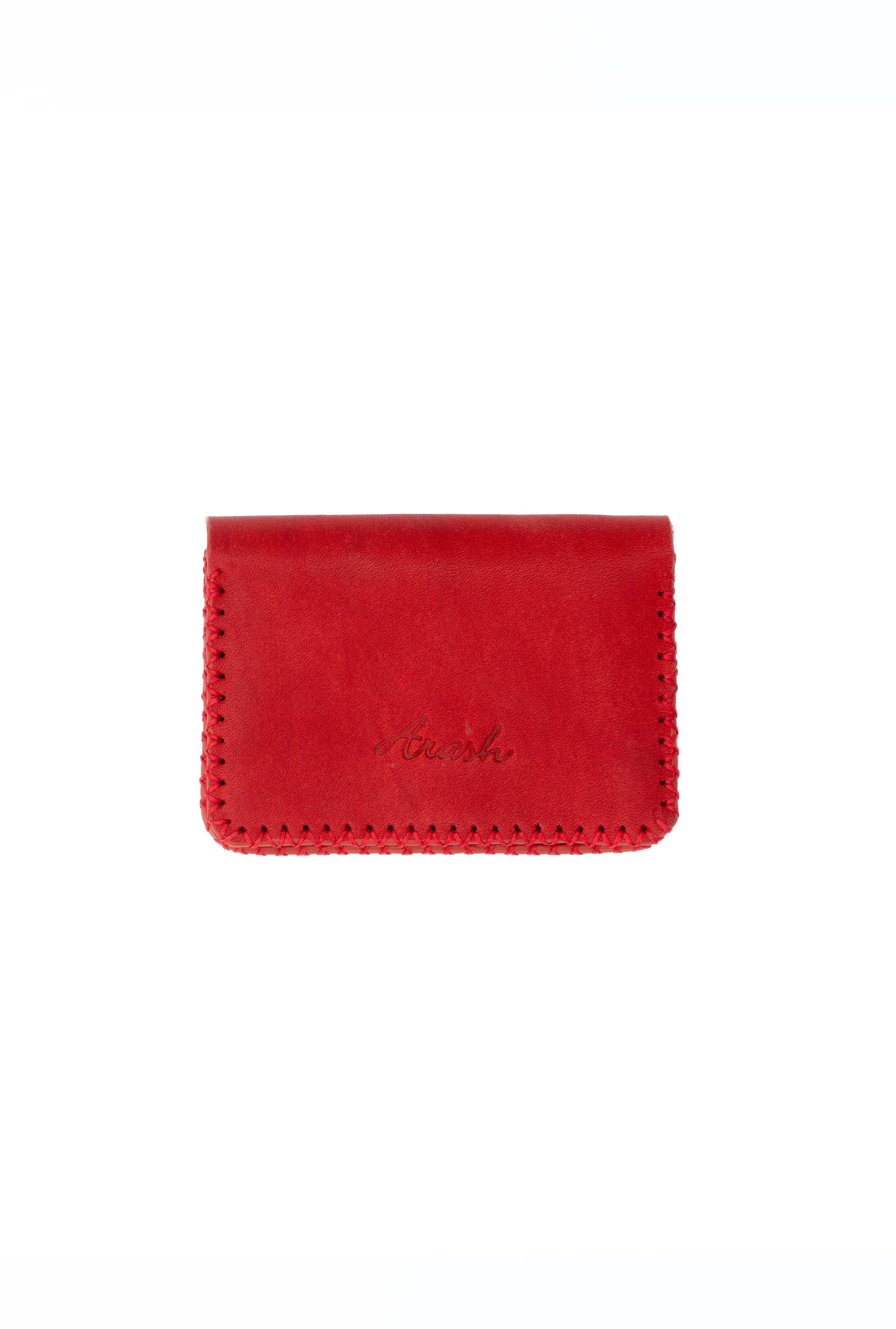 RAMIN Mini Wallet - Handcrafted Camel Leather - ARASH LEATHER