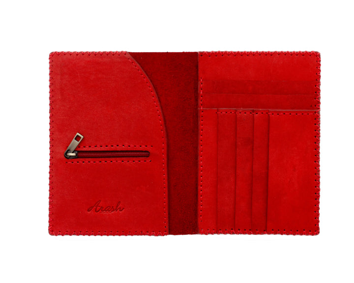 TAWAR Passport Case Red ARASH LEATHER