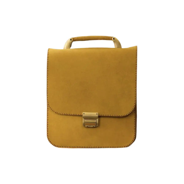 VPAD Satchel Bag Light brown - ARASH LEATHER